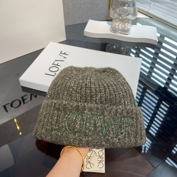 

Designer Woollen Lady Fashion Woven Beanie Cap Men's Cashmere Loewf Knitted Winter W bonnet beanie warm hat