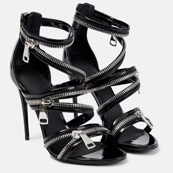 2023 new designer sandals european and american wind metal chain high-heeled sandals female temperament rome open toe high heels party shoes, Black
2023 new designer sandals european and american wind metal chain high-heeled sandals female temperament rome open toe high heels party shoes, Black