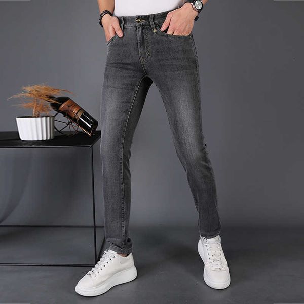 jeans casual dark grey men's 2022 summer thin slim fit pants high end fashion brand, Blue
jeans casual dark grey men's 2022 summer thin slim fit pants high end fashion brand, Blue
