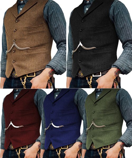 men's vests business mens suit vest lapel v neck wool herringbone casual brown waistcoat formal groomsman jacket for wedding 230331, Black;white
men's vests business mens suit vest lapel v neck wool herringbone casual brown waistcoat formal groomsman jacket for wedding 230331, Black;white