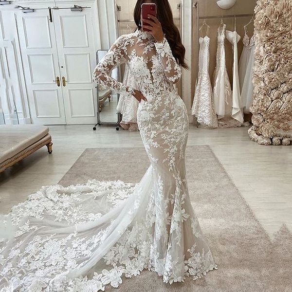 bohemian lace mermaid wedding dresses chapel train long sleeves high neck boho beach bridal gowns summer vestido de novia 2023, White
bohemian lace mermaid wedding dresses chapel train long sleeves high neck boho beach bridal gowns summer vestido de novia 2023, White