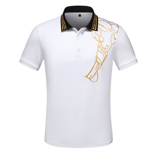 designer men's polos shirt luxury black and white style shirt lapel short sleeve casual embroidery 100% cotton brand cotton high street, White;black
designer men's polos shirt luxury black and white style shirt lapel short sleeve casual embroidery 100% cotton brand cotton high street, White;black