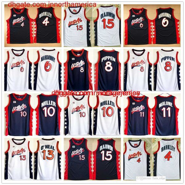 1996 usa dream team basketball jerseys 15 hakeem olajuwon 6 penny hardaway 4 charles barkley 10 reggie miller 8 scottie pippen 5 grant hill, Black
1996 usa dream team basketball jerseys 15 hakeem olajuwon 6 penny hardaway 4 charles barkley 10 reggie miller 8 scottie pippen 5 grant hill, Black