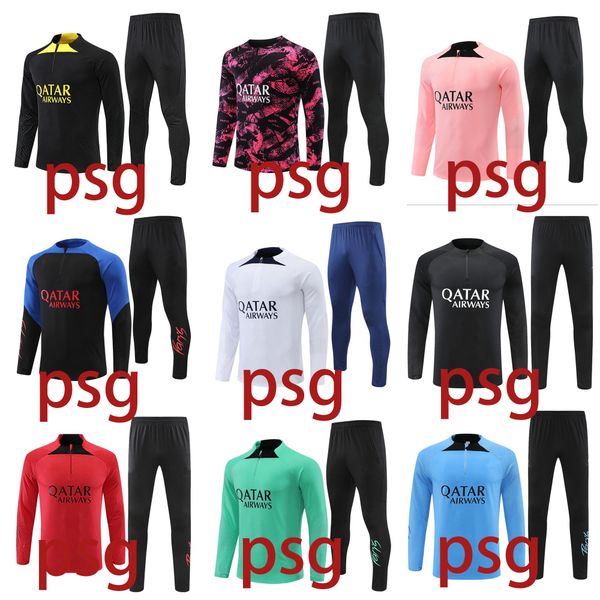 2023 psgs tracksuit 2023 2024 classic style maillot football training suit mbappe hakimi football kits soccer tracksuit ensemble, Black
2023 psgs tracksuit 2023 2024 classic style maillot football training suit mbappe hakimi football kits soccer tracksuit ensemble, Black