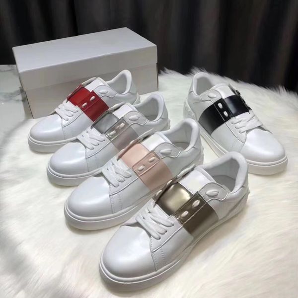 classic casual shoes leather small white shoes mens women flats spring summer fashion luxury designer sneaker metal splicing camou leather s, Black
classic casual shoes leather small white shoes mens women flats spring summer fashion luxury designer sneaker metal splicing camou leather s, Black