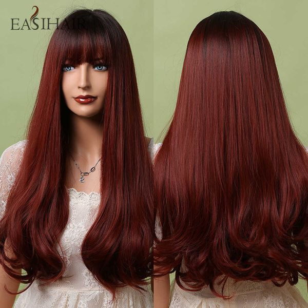 synthetic wigs easihair burgundy red long synthetic wigs black to dark ombre for women natural bangs wine cosplay 230227
synthetic wigs easihair burgundy red long synthetic wigs black to dark ombre for women natural bangs wine cosplay 230227