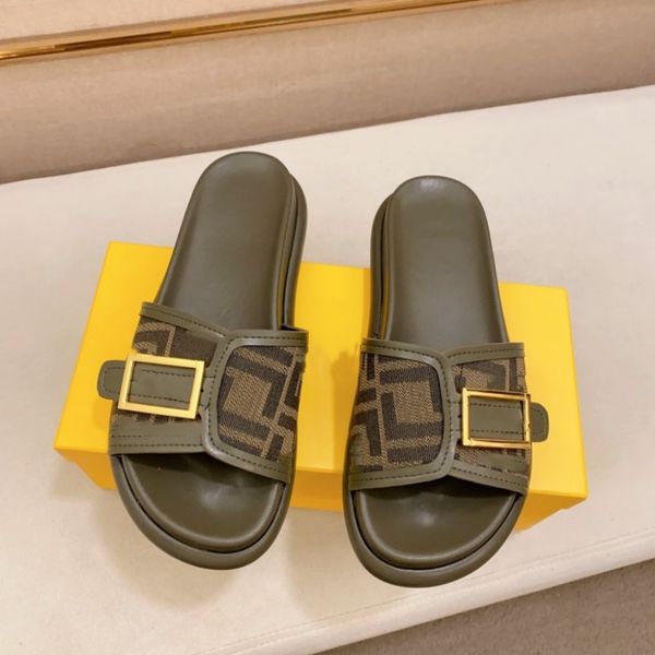 designer men women flat slides f feel fabric leather sandals army green brown slippers metal buckle letter summer fashion classic flat slide, Black
designer men women flat slides f feel fabric leather sandals army green brown slippers metal buckle letter summer fashion classic flat slide, Black