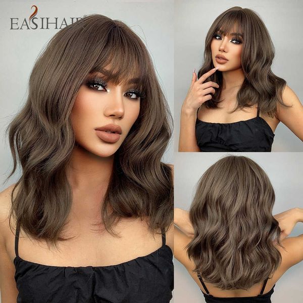 synthetic wigs easihair brown wavy short bob wigs for women with bangs synthetic medium length cute daily natural hair wig heat resistant 23, Black
synthetic wigs easihair brown wavy short bob wigs for women with bangs synthetic medium length cute daily natural hair wig heat resistant 23, Black