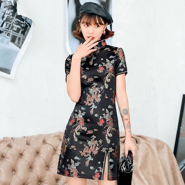 casual dresses chinese female satin elegant slim plus size qipao mandarin collar vintage cheongsam vestidos high split formal 230331, Black;gray
casual dresses chinese female satin elegant slim plus size qipao mandarin collar vintage cheongsam vestidos high split formal 230331, Black;gray
