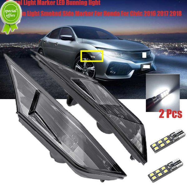 new 1pair led white turn signal flasher lights smoked side marker lights with t10 led light bulbs for honda for civic 2016 2017 2018
new 1pair led white turn signal flasher lights smoked side marker lights with t10 led light bulbs for honda for civic 2016 2017 2018