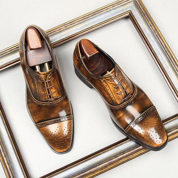 2023 handmade full grain leather mens dress shoes fashion carved shoe brogue leather shoes, Black
2023 handmade full grain leather mens dress shoes fashion carved shoe brogue leather shoes, Black