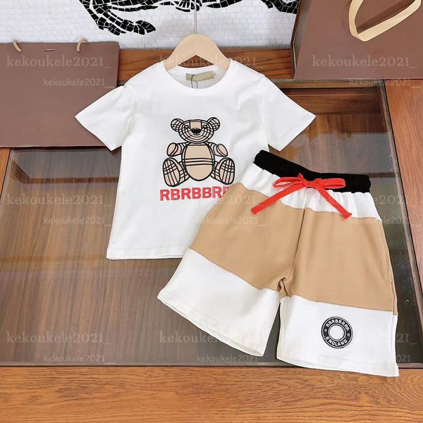 summer kids clothing sets two-piece for girl boy luxury designer print bear cotton short sleeve t-shirt with shorts suit baby children cloth, White
summer kids clothing sets two-piece for girl boy luxury designer print bear cotton short sleeve t-shirt with shorts suit baby children cloth, White