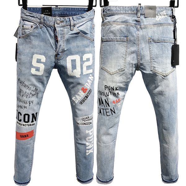 men jeans hole men skinny biker distressed jeans d2 dsq icon gg designers slim jeans straight denim pants trousers motorcycle man tearing je, Blue
men jeans hole men skinny biker distressed jeans d2 dsq icon gg designers slim jeans straight denim pants trousers motorcycle man tearing je, Blue
