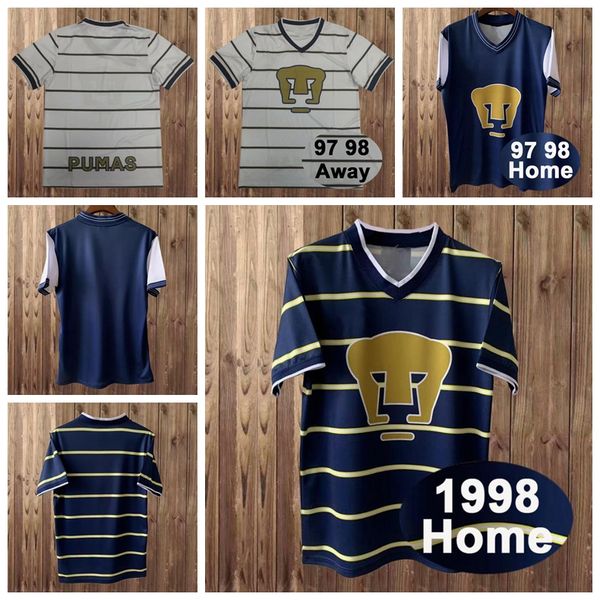 1997 1998 unam retro soccer jerseys home away football shirt short sleeve uniforms, Black;yellow
1997 1998 unam retro soccer jerseys home away football shirt short sleeve uniforms, Black;yellow