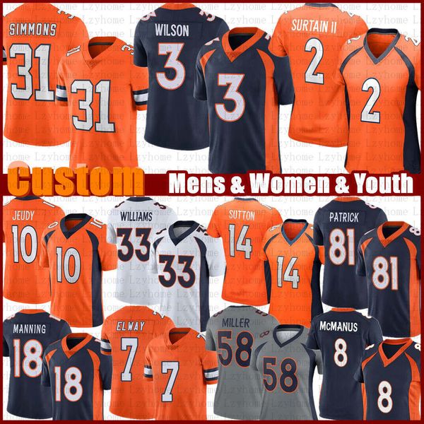 justin simmons 3 russell wilson custom football jerseys jerry jeudy javonte williams greg dulcich peyton manning patrick surtain ii brandon, Black;red
justin simmons 3 russell wilson custom football jerseys jerry jeudy javonte williams greg dulcich peyton manning patrick surtain ii brandon, Black;red