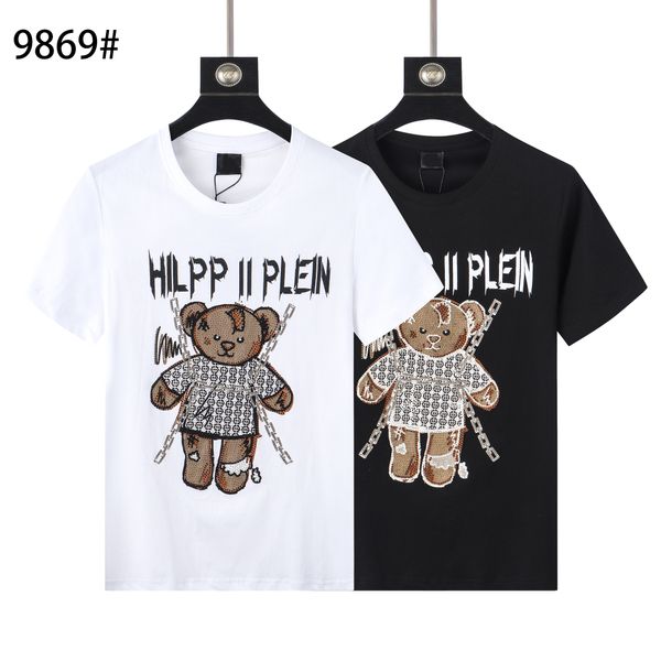 plein-plein t shirt bear print mens metal letters embroidered european fashion streetwear trend round neck pullover 24, White;black
plein-plein t shirt bear print mens metal letters embroidered european fashion streetwear trend round neck pullover 24, White;black