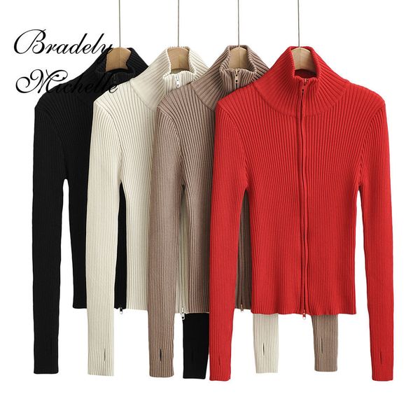 women's knits tees clothing autumn high neck zip vintage knit sweaters long sleeved finger knitted solid cardigan jumpers 230331, White
women's knits tees clothing autumn high neck zip vintage knit sweaters long sleeved finger knitted solid cardigan jumpers 230331, White