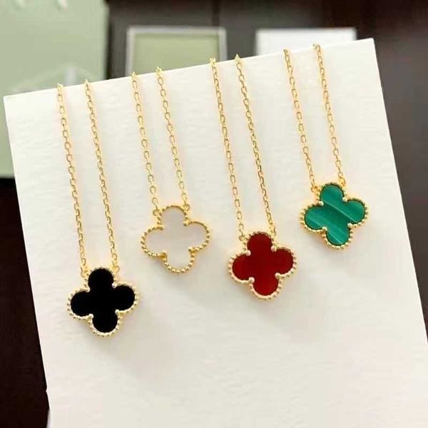 van clover necklace designer four leaf chain classic clover colorless double sided korean versatile collar, Silver
van clover necklace designer four leaf chain classic clover colorless double sided korean versatile collar, Silver