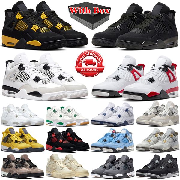 With box 4s jumpman 4 basketball shoes men women Red Cement Thunder Frozen Moments Military Black Cat Pine Green Midnight Navy mens trainers outdoor sports sneakers, 16
With box 4s jumpman 4 basketball shoes men women Red Cement Thunder Frozen Moments Military Black Cat Pine Green Midnight Navy mens trainers outdoor sports sneakers, 16