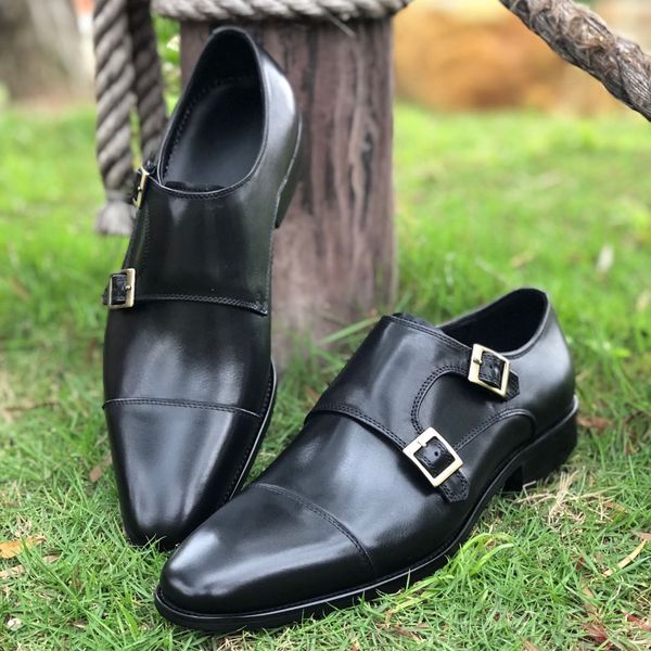 fashion handmade buckle formal business shoes mens oxfords full grain leather mens oxfords monk shoes, Black
fashion handmade buckle formal business shoes mens oxfords full grain leather mens oxfords monk shoes, Black