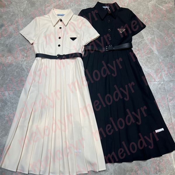 women shirts dress summer pleated skirts fashion lapel neck short sleeve casual dresses, Black
women shirts dress summer pleated skirts fashion lapel neck short sleeve casual dresses, Black