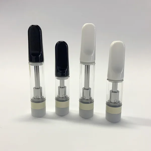 Image of 0.5ml 1.0ml 510 Cartridges Pyrex Fat mouth Glass Cartridge Empty Cart extract oil Cartridge wax Atomizer 510 Thread Ceramic Coil for HHC Thick oil