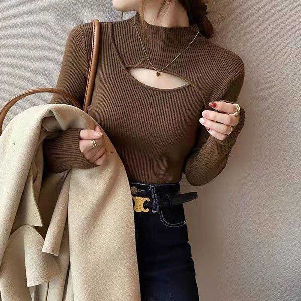 tuangbiang mock neck women hollow out sweaters 2022 fashion autumn winter elegant pullovers lady casual cross knitted p230331, Black
tuangbiang mock neck women hollow out sweaters 2022 fashion autumn winter elegant pullovers lady casual cross knitted p230331, Black