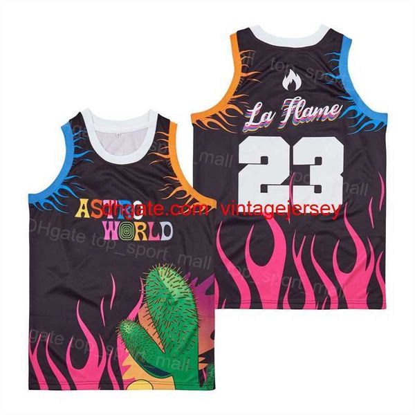 movie film astro world jersey 23 la flame basketball uniform hiphop all stitched hip hop team color black breathable for sport fans pure cot
movie film astro world jersey 23 la flame basketball uniform hiphop all stitched hip hop team color black breathable for sport fans pure cot