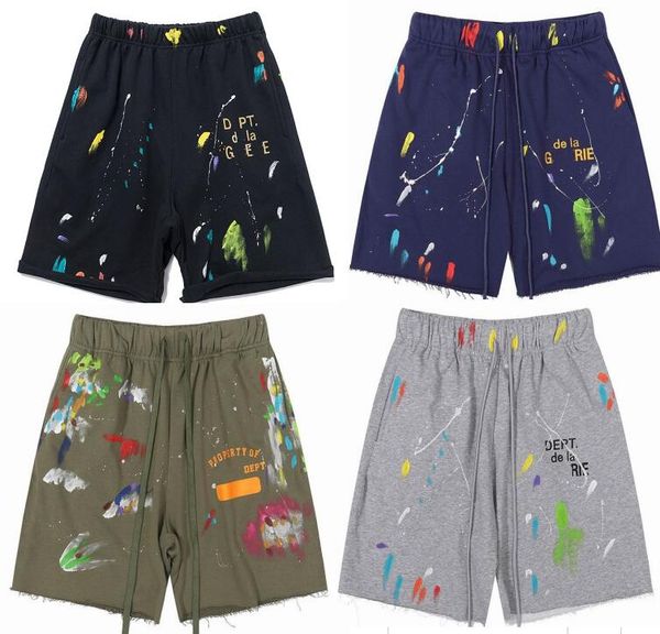 men's women's shorts american fashion brand galleries depts hand-painted splash printing pure cotton terry shorts fog high street, White;black
men's women's shorts american fashion brand galleries depts hand-painted splash printing pure cotton terry shorts fog high street, White;black
