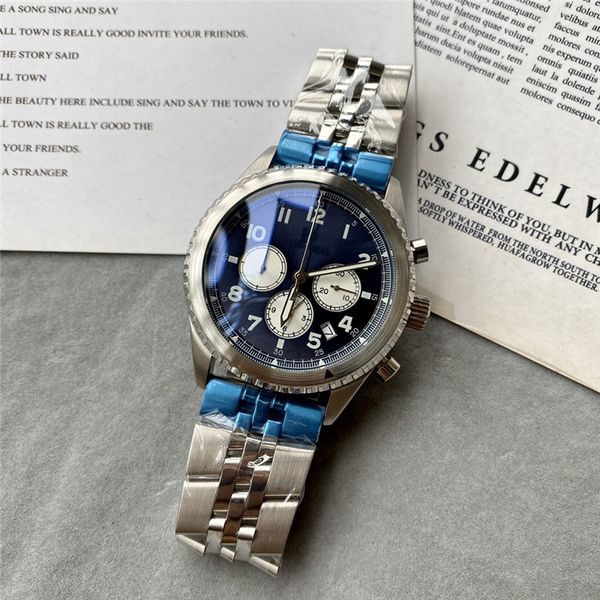 wristwatches for men 2023 new mens watches diameter all dial work quartz watch navitimer 1884 luxury brand chronograph clock steel belt men, Slivery;brown
wristwatches for men 2023 new mens watches diameter all dial work quartz watch navitimer 1884 luxury brand chronograph clock steel belt men, Slivery;brown