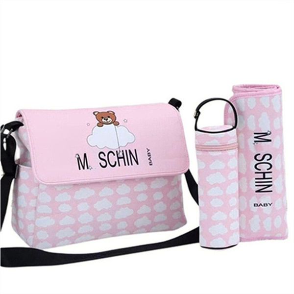 Diaper Bags 2023Mom baby diaper 3 piece set high quality designer print multifunctional Shoulder Bag Mom and girl gift creative Q12 H250218