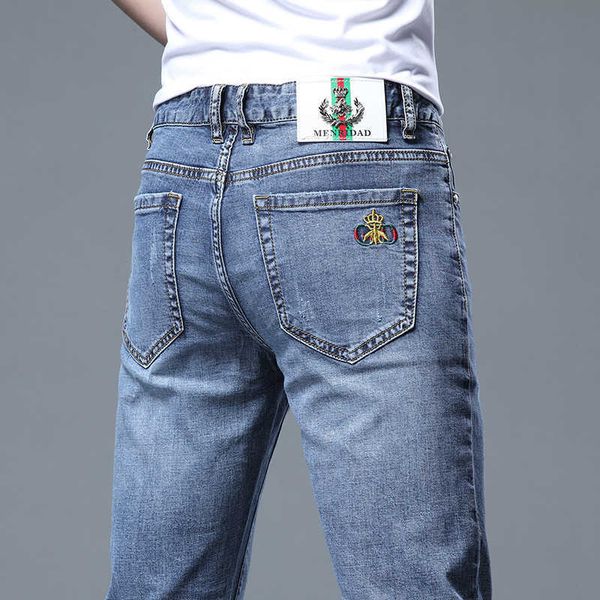 luxury light fashion men's premium jeans blue slim fit elastic versatile casual korean street leggings
luxury light fashion men's premium jeans blue slim fit elastic versatile casual korean street leggings