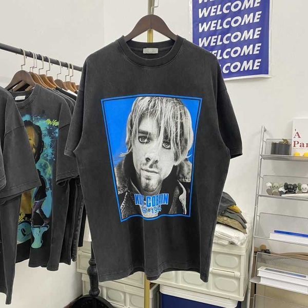 fog cobain kurt rock band character print vintage loose washed old short sleeve t-shirt fashion, White;black
fog cobain kurt rock band character print vintage loose washed old short sleeve t-shirt fashion, White;black