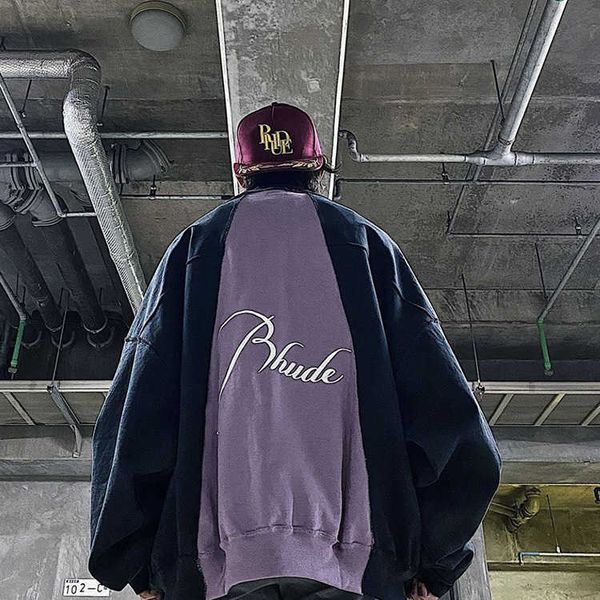 rhude letter embroidery round neck sweater chaopai high street loose casual couple pullover long sleeve jacket men, Black
rhude letter embroidery round neck sweater chaopai high street loose casual couple pullover long sleeve jacket men, Black
