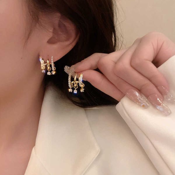 korean new style zircon multi-layer geometric earrings for women temperament drop crystal earings party jewelry exquisite gifts, Golden
korean new style zircon multi-layer geometric earrings for women temperament drop crystal earings party jewelry exquisite gifts, Golden
