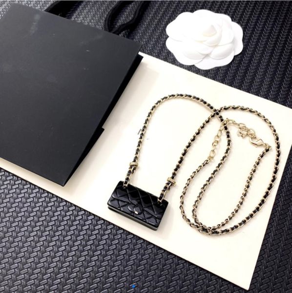pendant necklaces luxury jewelry fashion latest black wearable leather bag necklace, Silver
pendant necklaces luxury jewelry fashion latest black wearable leather bag necklace, Silver