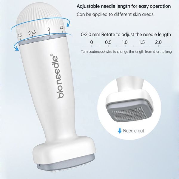 Adjustable Microneedling Pen Derma Stamp Bio Micro Needle 120 Pins Titanium for Face Body Skin Care and Hair Growth
Adjustable Microneedling Pen Derma Stamp Bio Micro Needle 120 Pins Titanium for Face Body Skin Care and Hair Growth
