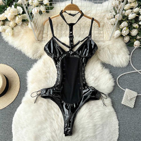nxy drawstring pu leather playsuits women lace-up design sheath rompers spliced mesh summer halter fashion bodysuits 230328, Black;white
nxy drawstring pu leather playsuits women lace-up design sheath rompers spliced mesh summer halter fashion bodysuits 230328, Black;white