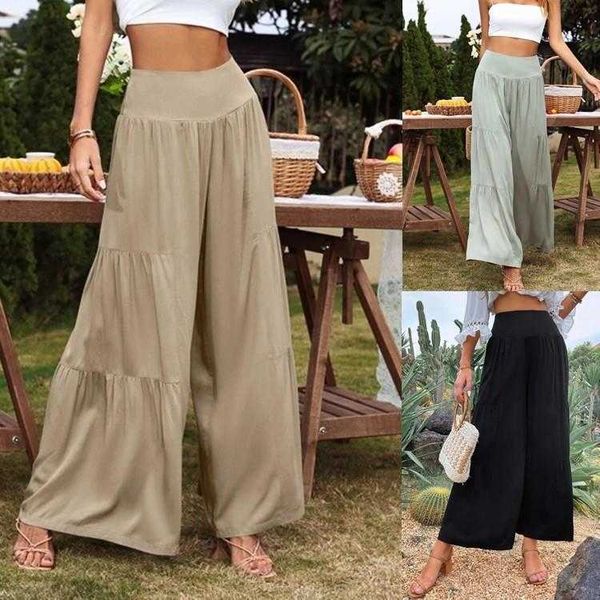 summer casual high waist capri wide leg cotton and linen stitching loose pants, Black;white
summer casual high waist capri wide leg cotton and linen stitching loose pants, Black;white