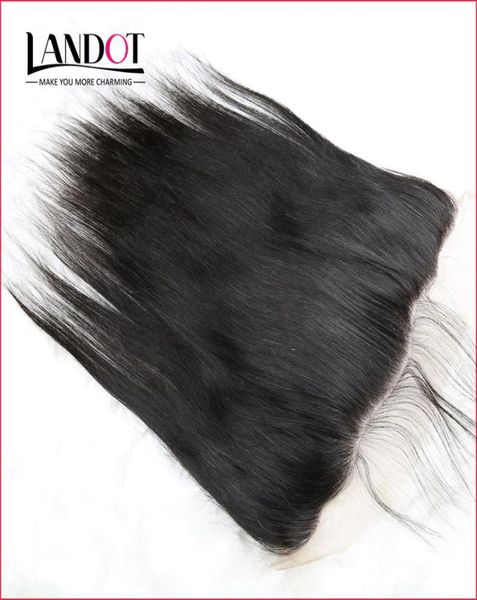 brazilian straight lace frontal closure malaysian indian peruvian cambodian unprocessed virgin human hair closures 13x4 size with 9513817, Black;brown