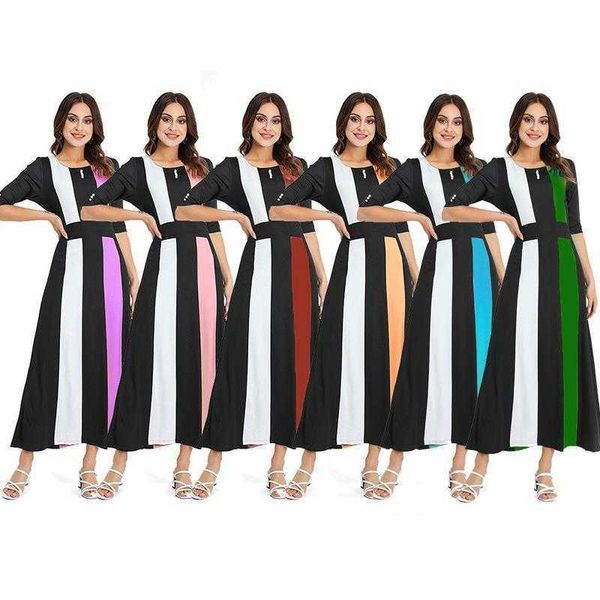 fall dresses womens clothing elegant slim fashion color contrast dress long, Black;gray
fall dresses womens clothing elegant slim fashion color contrast dress long, Black;gray