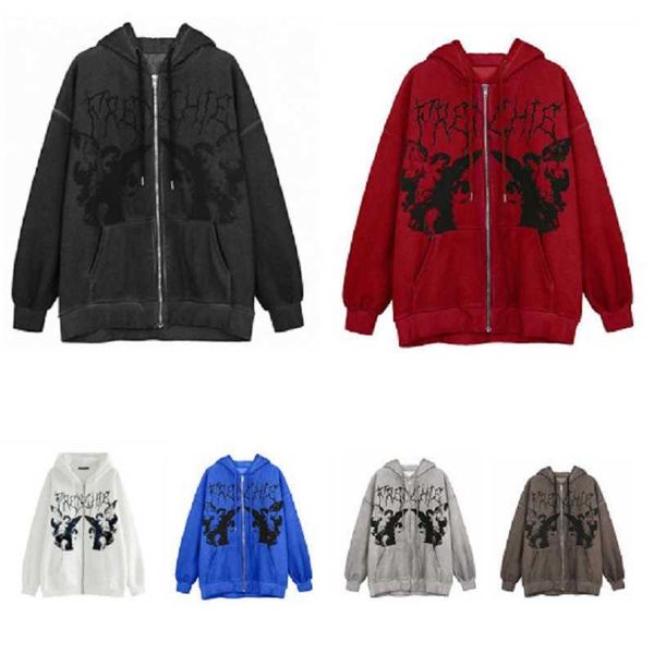 vintage angel print hoodies oversize female zip up long sleeve women's sweatshirt y2k aesthetic autumn gothic grunge streetwear p230331, Black
vintage angel print hoodies oversize female zip up long sleeve women's sweatshirt y2k aesthetic autumn gothic grunge streetwear p230331, Black