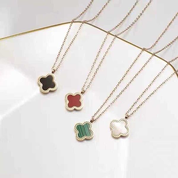 clover necklace designer four leaf clover pendant titanium steel acrylic double sided clover 2023, Silver
clover necklace designer four leaf clover pendant titanium steel acrylic double sided clover 2023, Silver