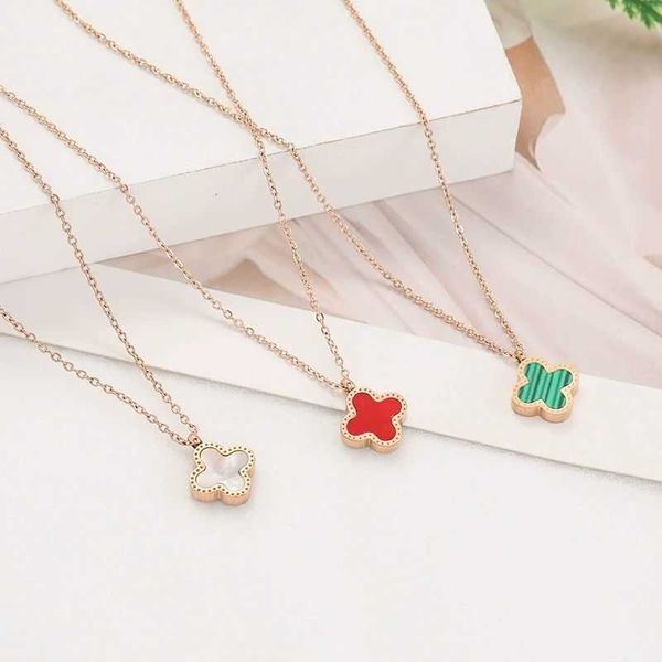 van clover necklace designer four-leaf clover pendant necklace korean simple reversible ladies 18k rose gold titanium popular collarbone cha, Silver
van clover necklace designer four-leaf clover pendant necklace korean simple reversible ladies 18k rose gold titanium popular collarbone cha, Silver
