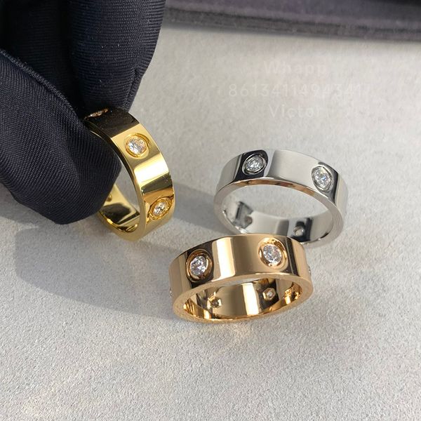 love ring 6 diamonds 5.5mm for woman designer size 6-8 for man diamond gold plated 18k t0p quality official reproductions classic style jewe, Silver
love ring 6 diamonds 5.5mm for woman designer size 6-8 for man diamond gold plated 18k t0p quality official reproductions classic style jewe, Silver