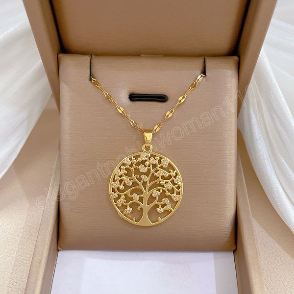 fashion zircon tree of life pendant necklace for women charm ring big tree stainless steel jewelry lucky amulet accessories gift, Silver
fashion zircon tree of life pendant necklace for women charm ring big tree stainless steel jewelry lucky amulet accessories gift, Silver
