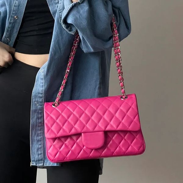 22 p luxury designer bag women's classic double falp quilted purple crossbody bag silver metal hardware matelasse chain shoulder pocket
22 p luxury designer bag women's classic double falp quilted purple crossbody bag silver metal hardware matelasse chain shoulder pocket