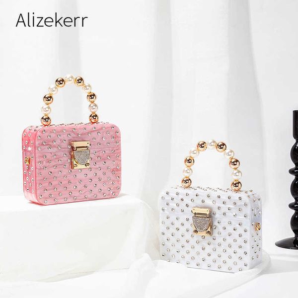 evening bag shiny crystal acrylic box clutch bag wedding women new pearl handle
evening bag shiny crystal acrylic box clutch bag wedding women new pearl handle