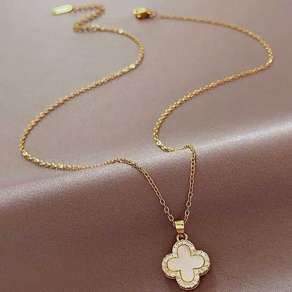 van clover necklace designer four leaf clover pendant new temperament grass titanium steel necklace women's light luxury minority simpl, Silver
van clover necklace designer four leaf clover pendant new temperament grass titanium steel necklace women's light luxury minority simpl, Silver