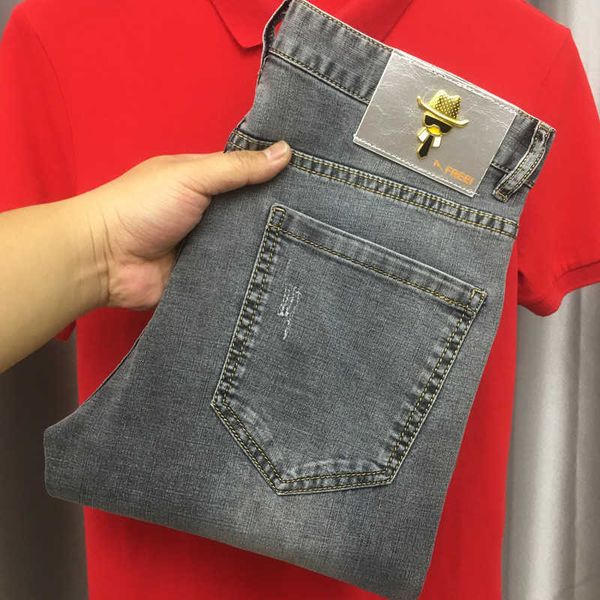fashion youth brand 2022 summer men's thin print embroidered jeans slim fit trendy feet pants, Blue
fashion youth brand 2022 summer men's thin print embroidered jeans slim fit trendy feet pants, Blue